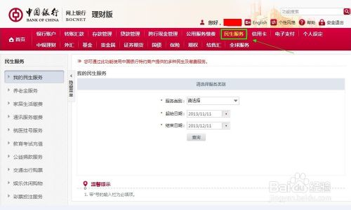 中国银行网上银行怎么交话费3