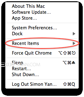 OS X 系统修改系统默认保存的最近文档数量1