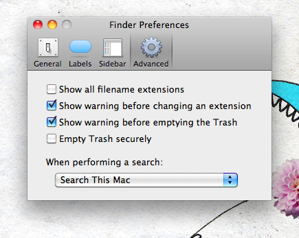 在Finder下关闭修改文件扩展名警告语2