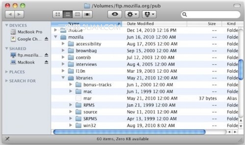 OS X 系统内置 FTP 工具2