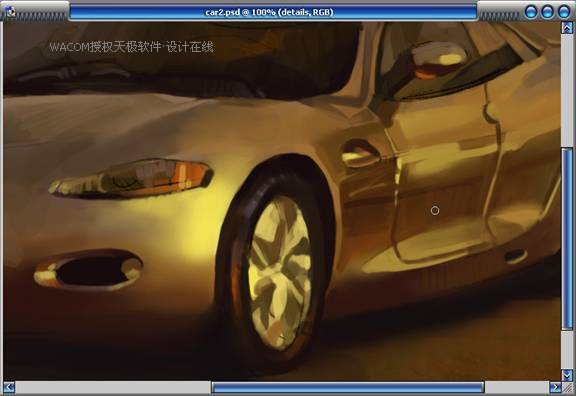Intuos3数码板手绘汽车渲染效果13