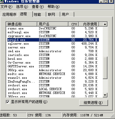 mysql数据库root密码忘记的修改方法2