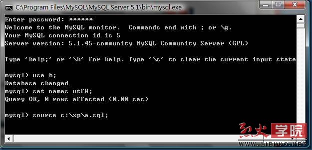 Mysql命令行还原phpMyAdmin导出的含有中文的SQL文件6