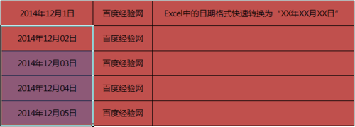 Excel中日期格式快速转换为XX年XX月XX日的样式7