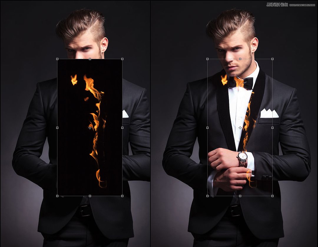 Photoshop绘制超酷人像火焰燃烧效果3
