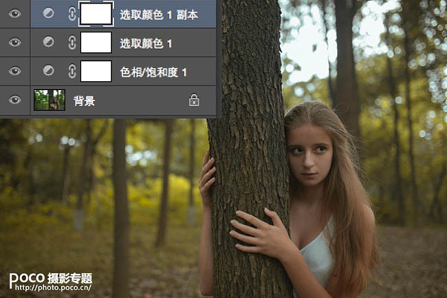 Photoshop打造唯美的秋季红树林人物图片7