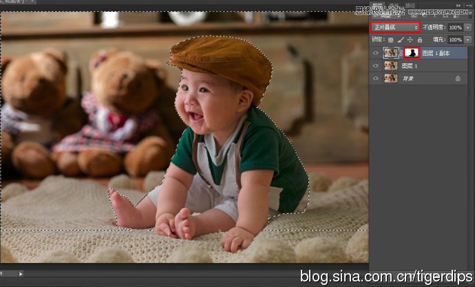 Photoshop调出儿童照片富有层次感的色彩效果8