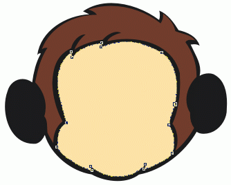 coreldraw简单绘制可爱的调皮猴头像19