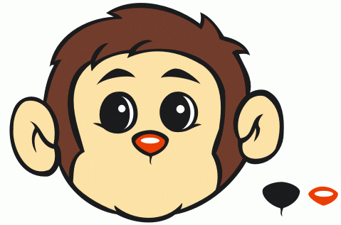 coreldraw简单绘制可爱的调皮猴头像26