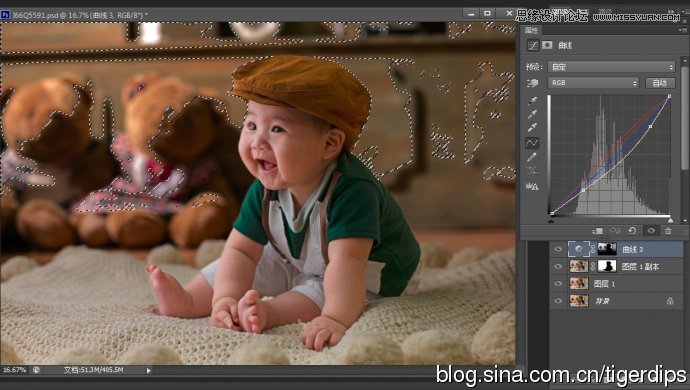 Photoshop调出儿童照片富有层次感的色彩效果10
