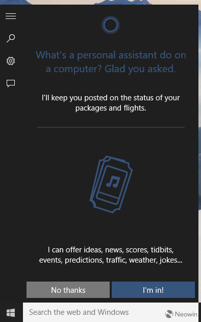 Win10 10130预览版Cortana获得改进1