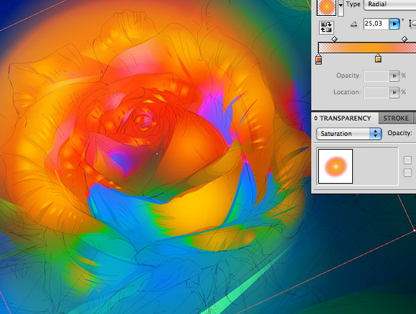 AI绘制有型有色的抽象派玫瑰花10