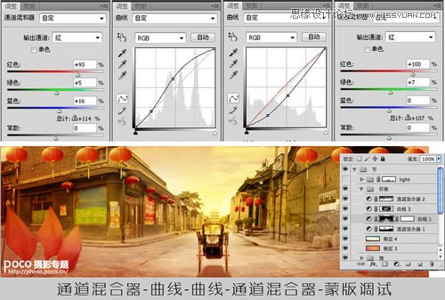 Photoshop巧用素材合成中国风全景背景图8