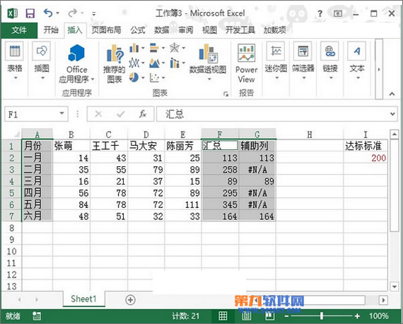 Excel 2013怎么制作达标图2