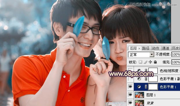 Photoshop在LAB模式调出情侣照片柔美肤色效果7