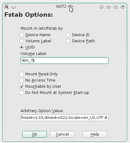 Linux下开机自动挂载NTFS分区为可写1
