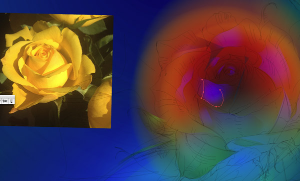 AI绘制有型有色的抽象派玫瑰花8