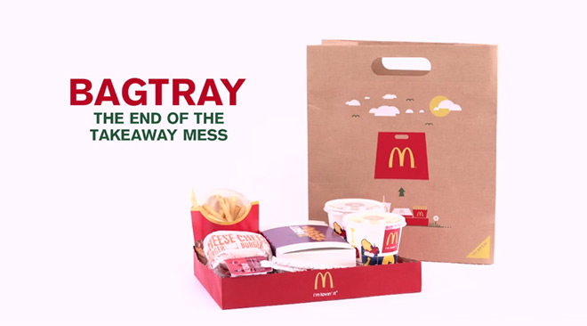 麦当劳：Bag Tray 环保又使用的外带纸盒3