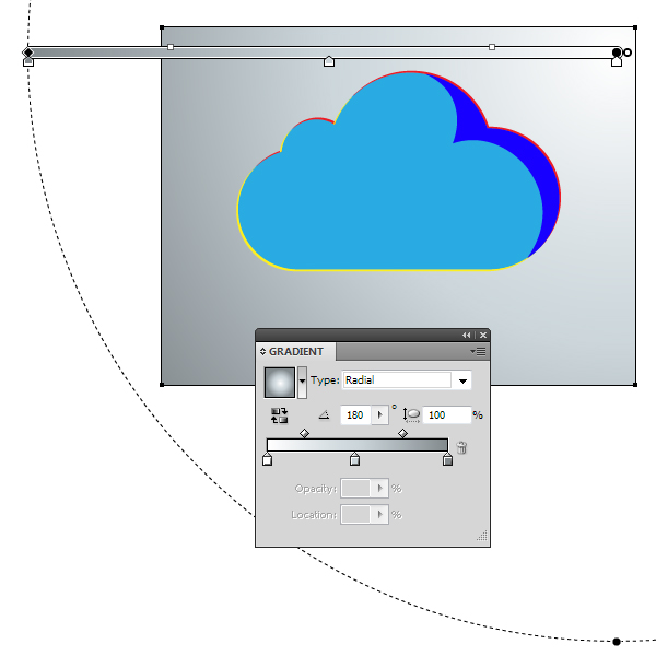 AI手把手教你绘制一枚玻璃质感的云图标14
