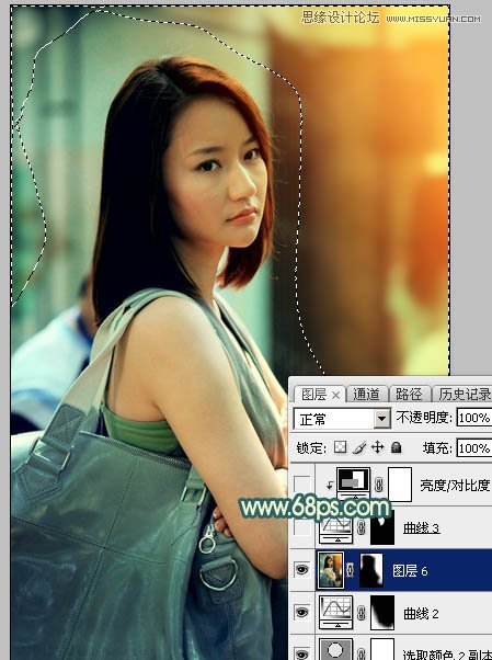 使用Photoshop给美女人像添加怀旧漏光效果31