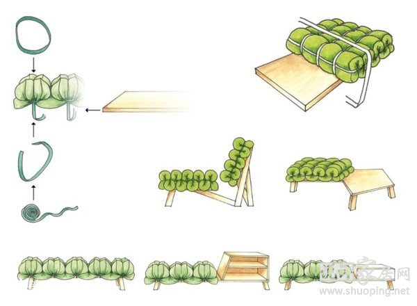海绵床垫改造成创意沙发Zieharsofika11