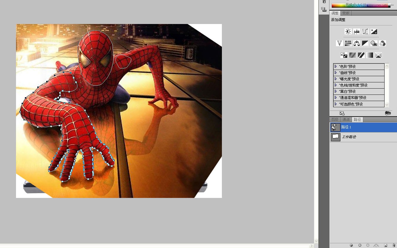 Photoshop制作蜘蛛侠冲出笔记本3D效果图6