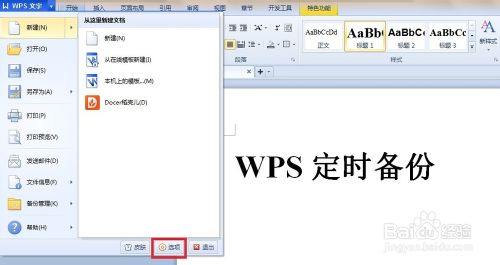 WPS Office文字编辑文档时怎么设置定时备份?3