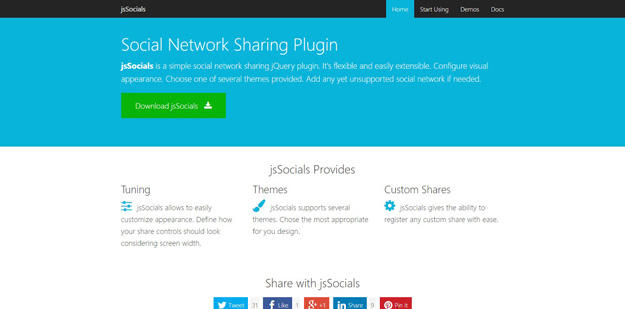分享十五款 jQuery 社交网络分享插件2