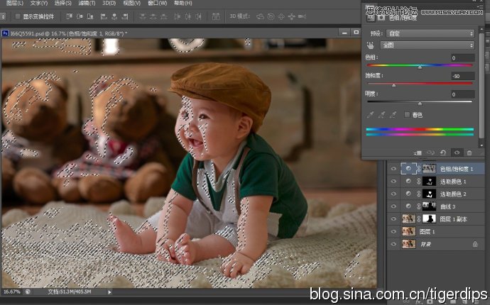 Photoshop调出儿童照片富有层次感的色彩效果12