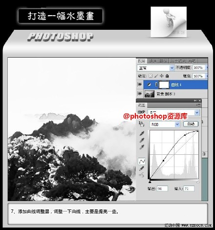 photoshop打造一幅泼墨中国风画卷效果6
