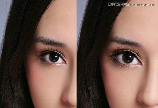 Photoshop两种方法给美女的眼睛变大1