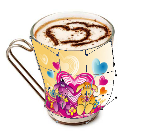 PhotoShop通过变形工具为咖啡杯贴图实例教程7