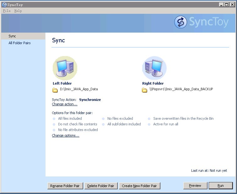 windows下用SyncToy 同步电脑文件5