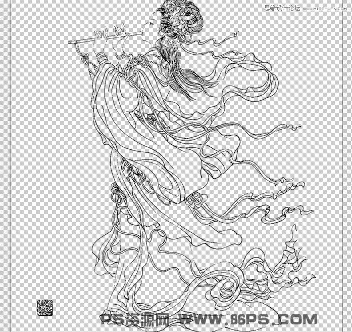 抠取手绘素描线稿图片3