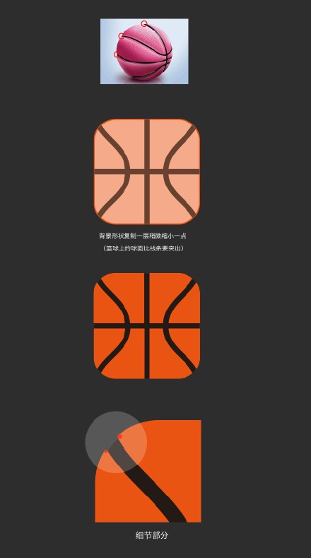 AI+PS绘制篮球图标一枚3