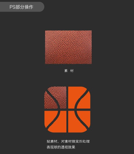 AI+PS绘制篮球图标一枚4