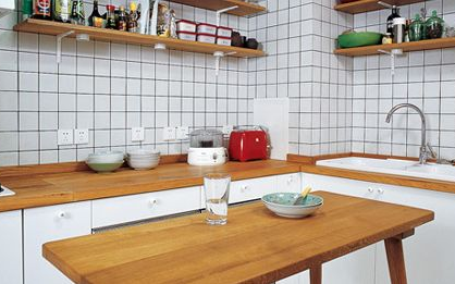 纯色小厨房装修效果图3