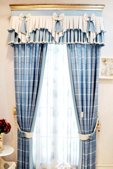韩式田园风格窗帘装饰效果图1