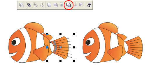 Coreldraw绘制小鱼Nemo7