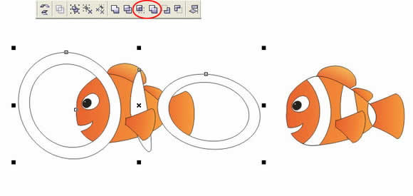 Coreldraw绘制小鱼Nemo5
