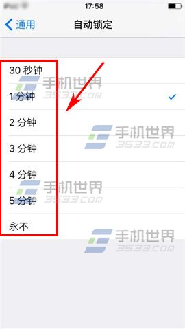 苹果iPhone6sPlus如何设置锁屏时间?5