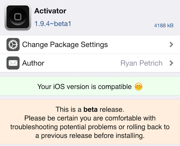 iOS8.4越狱后Activator无法使用怎么办？2