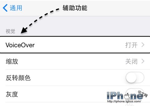 iPhone6 Voiceover怎么关闭？6