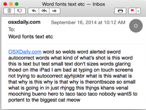 如何更改Mac OS X中的邮件字体大小？3