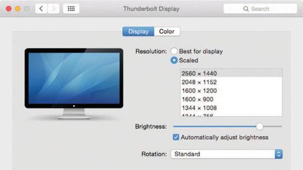 Mac外接显示器分辨率设置2