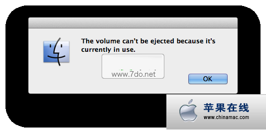 Mac下不能移除移动硬盘怎么办1