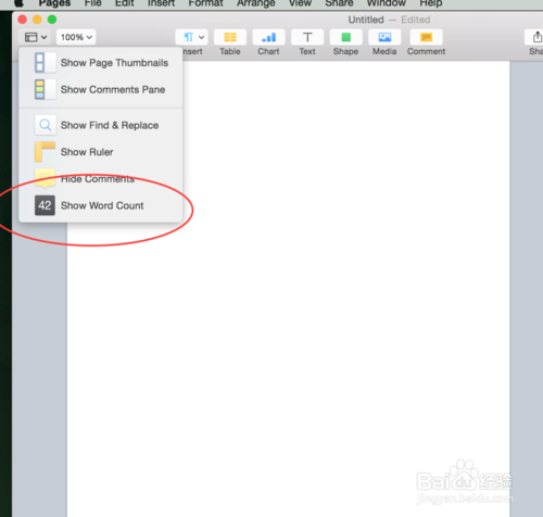 Macbook电脑如何计算Pages字数是多少?4