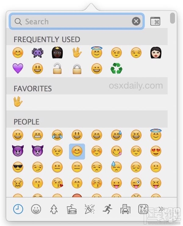 Mac中快速调出Emoji表情的界面方法2