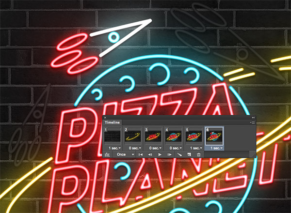 PS+AI教你绘制酷炫多彩的动态霓虹灯字效44