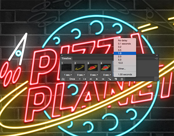 PS+AI教你绘制酷炫多彩的动态霓虹灯字效43